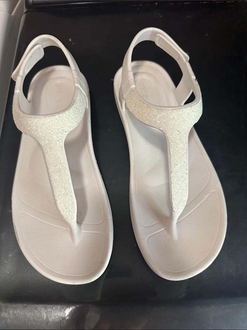 Women’s Glitter T-Strap Sandals